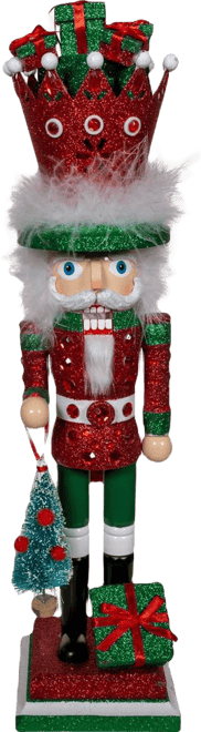 18-Inch Hollywood Nutcrackers with Presents Crown