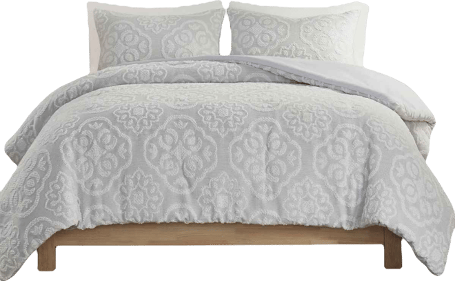 Everly Woven Medallion 3-Pc. Duvet Cover Set, Full/Queen