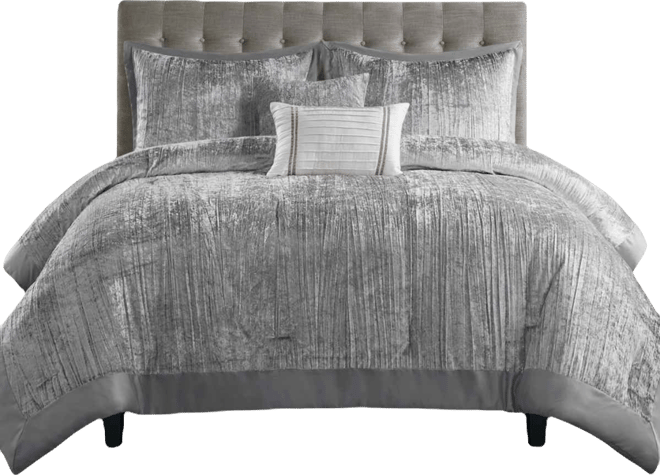 Lee Crinkle Velvet 5-Pc. Comforter Set, King/California King