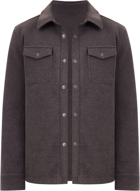 Men's Quilted Wool Shirt Jacket