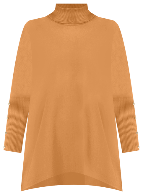 Women's Poncho Turtleneck Sweater, Regular & Petite, Created for Macy's