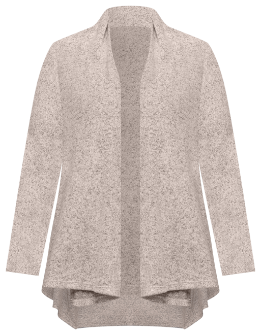 Women's Open Front Long Sleeve High Low Cozy Cardigan