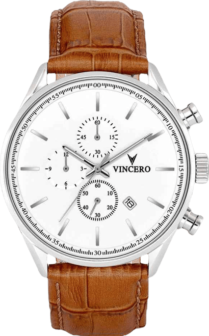 Men's The Chrono S2 40mm Stainless Steel Watch with Italian Leather Strap