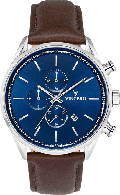 Men's The Chrono S2 40mm Stainless Steel Watch with Italian Leather Strap