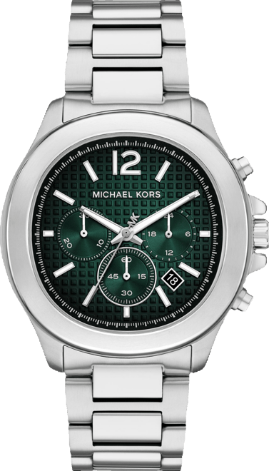 Men's Sage Chronograph Silver-Tone Stainless Steel Watch 42mm