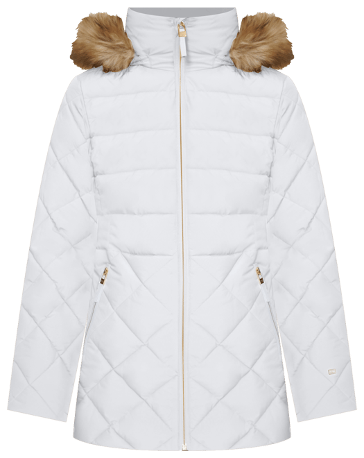 Women's Bibbed Faux-Fur-Trim Hooded Puffer Coat, Created for Macy's