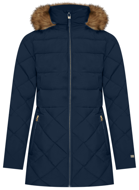 Women's Bibbed Faux-Fur-Trim Hooded Puffer Coat, Created for Macy's