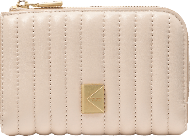 Deco Quilted Leather Compact Wallet