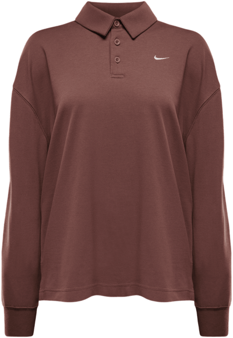 Nike Sportswear Essential Γυναικεία μακρυμάνικη πόλο μπλούζα σε φαρδιά γραμμή