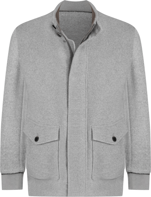 Men's Stand-Collar Long-Sleeve Bomber Jacket