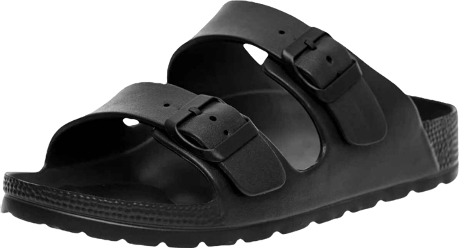 Men's Double Strap Eva Slide Sandals Sole Flat Casual Comfort Shoes