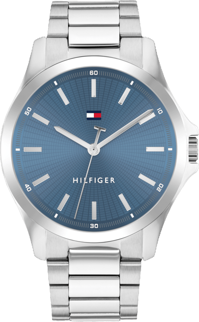 Men's Quartz Silver-Tone Stainless Steel Bracelet Watch 42mm