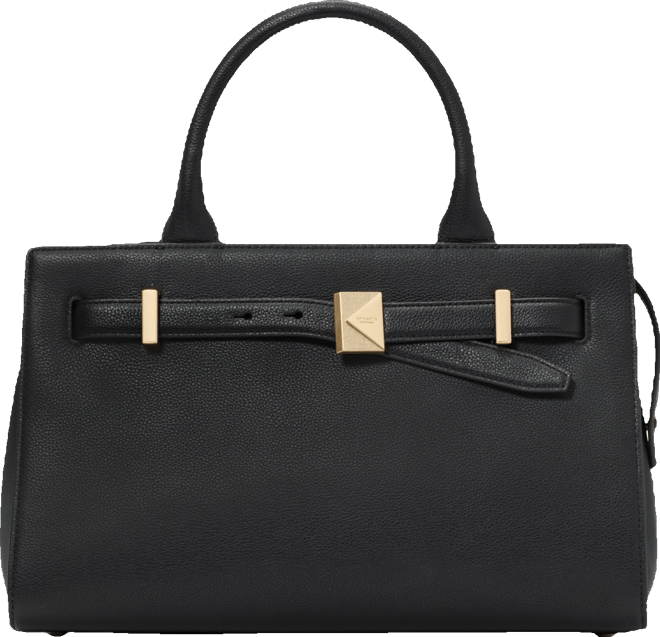 Deco Pebbled Leather Satchel Bag