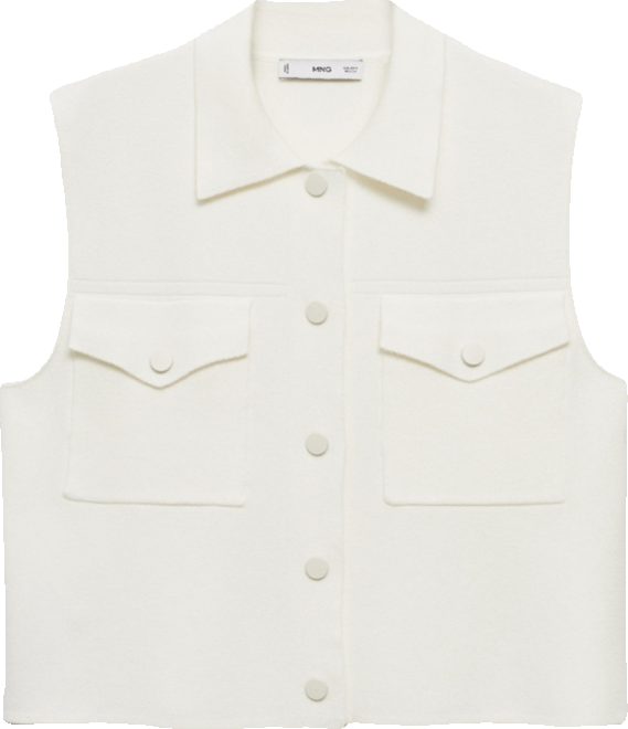 Women's Pockets Detail Knitted Vest