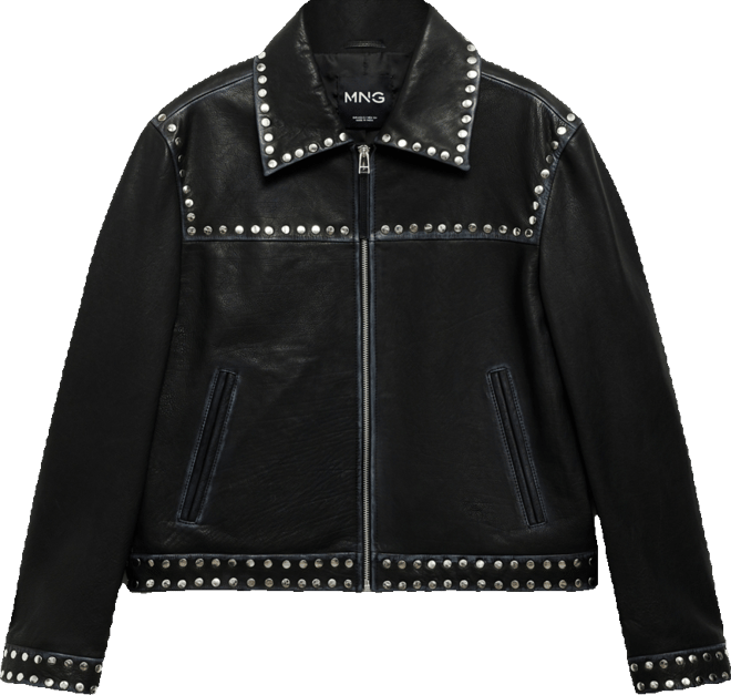 Women's Studded Leather Jacket