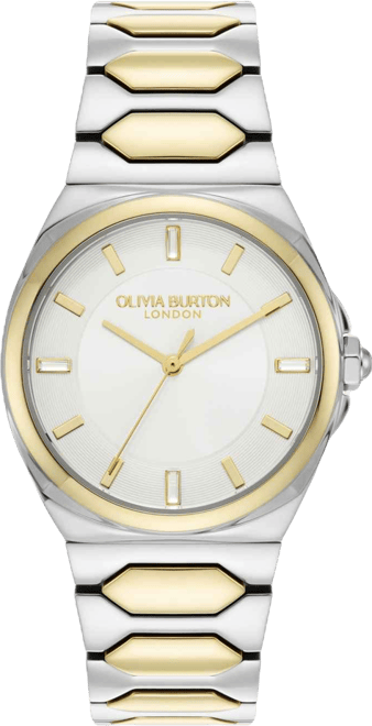 Women's Lustre Silver and Gold-Tone Stainless Steel Bracelet Watch 34mm