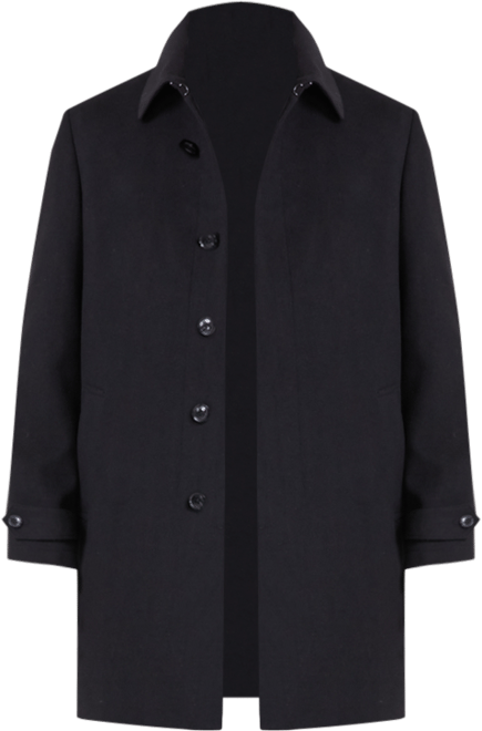 Men Classic Fit Melange Overcoat
