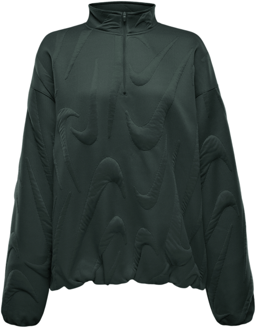Nike Sportswear Collection Γυναικείο άνετο φούτερ σε φαρδιά γραμμή με λογότυπο και φερμουάρ στο 1/4 του μήκους
