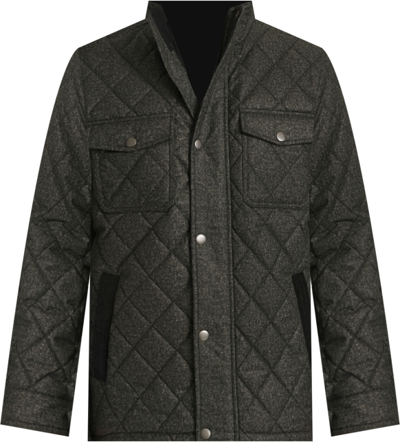 Men's Quilted Stand-Collar Jacket