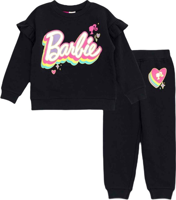 Girls Fleece Sweatshirt and Jogger Pants Outfit Set