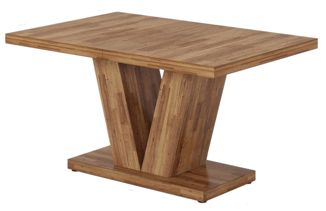 47-Inch Dining Table for 4, Walnut Brown Kitchen Dinner Table with Heavy Duty Pedestal, Farmhouse Wooden Eating Table