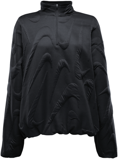 Nike Sportswear Collection Mysig sweatshirt i oversize-modell med logga och kvartslång dragkedja för kvinnor
