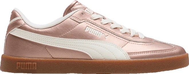 ★PUMA★ Puma Club II Era RosemauveAlpineGold 39744727 PUMA Club Ii Era Metallic Womens Sneakers, Color: Rose Gold