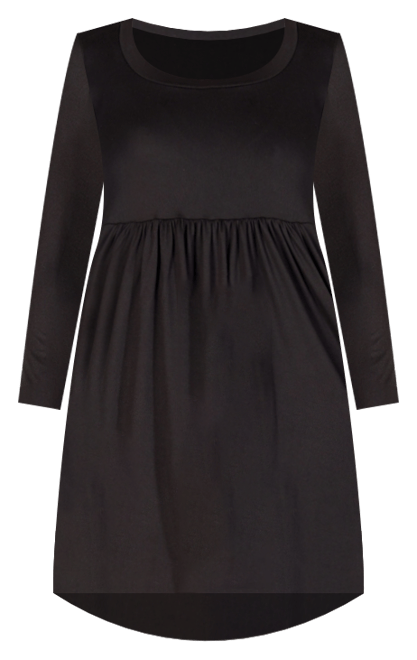 Women's Long Sleeve Babydoll Knee Length Dress