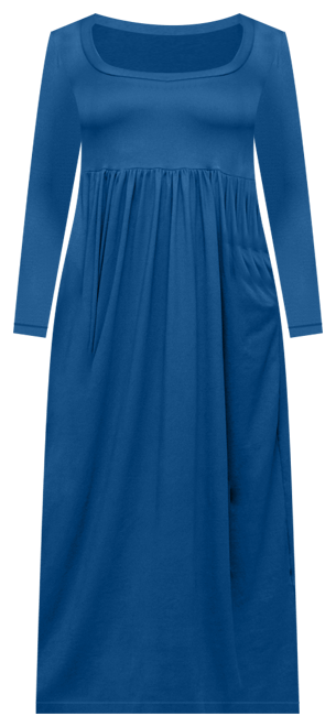 Women's Long Sleeve Empire Waist Pocket Maxi Dress