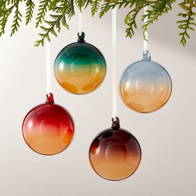 Round glass christmas ornaments discount