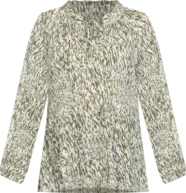 Women's Printed Peasant Blouse