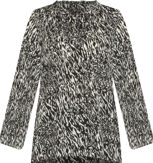 Women's Printed Peasant Blouse