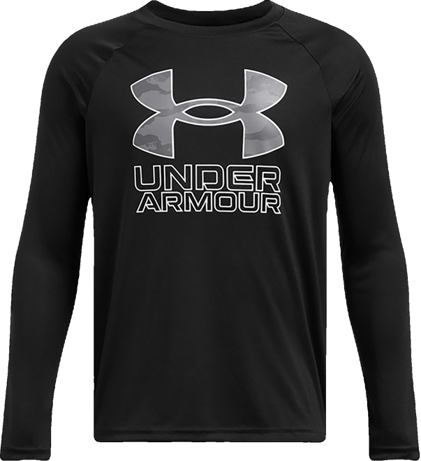 Under Armour Boys' Tech Hybrid Print Fill Long Sleeve T