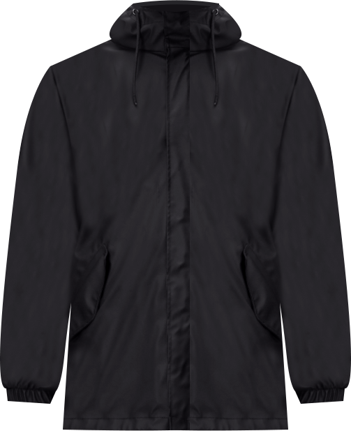Men's Essential Waterproof Hooded Full-Zip Rain Jacket