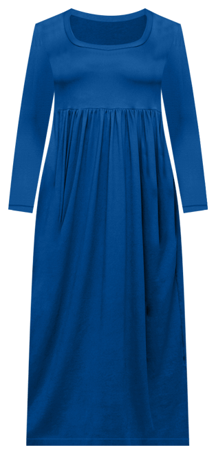 Plus Size Long Sleeve Maxi Dress with Pockets