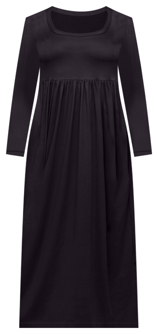 Plus Size Long Sleeve Maxi Dress with Pockets