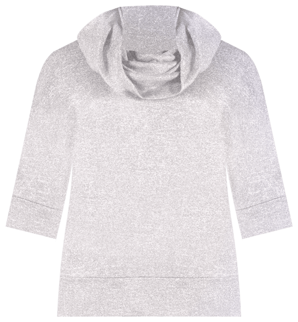 Plus Size Cowl Neck Dolman Sleeve Top