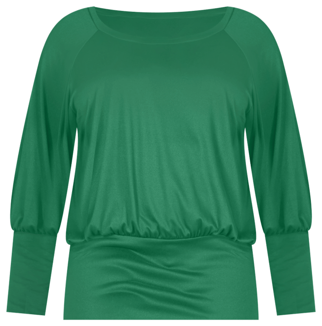 Plus Size Round Neck Banded Bottom Top