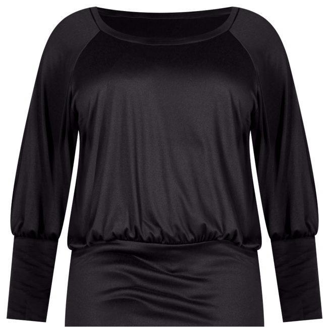 Plus Size Round Neck Banded Bottom Top