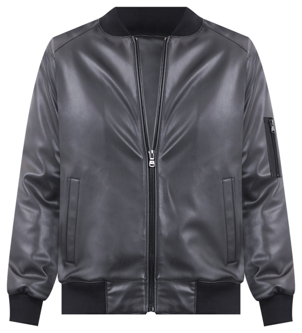 Men's Faux Leather Moto Jacket