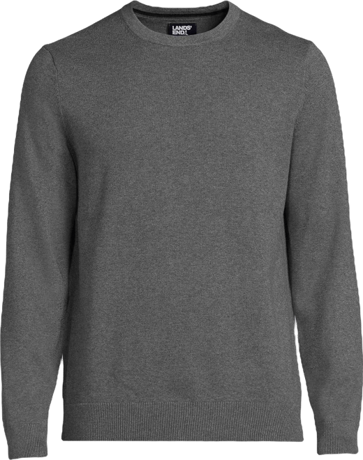 Men's Tall Fine Gauge Cotton Crew Neck Sweater
