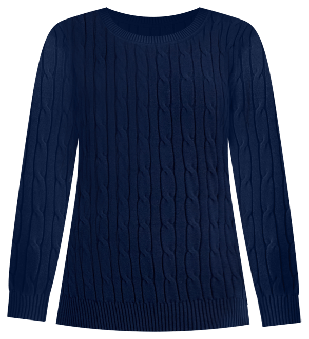 Women's Cotton Cable-Knit Crewneck Sweater, Created for Macy's