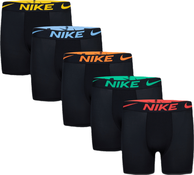 Big Boys Dri-fit Polyester Color Pop Boxer Briefs Underwear, 5-Pack