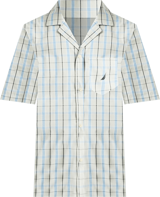 Men's Crafted Plaid Camp Sleep Pajama Shirt