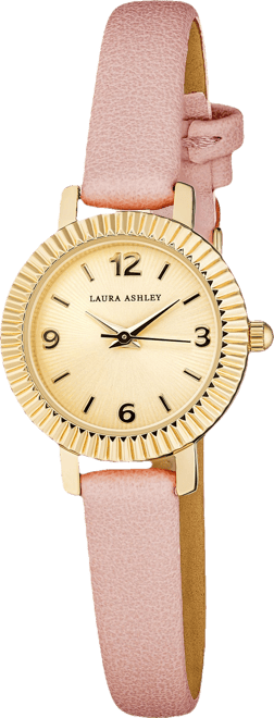 Women's Coin Edge Bezel Pink Polyurethane Strap Watch 26mm