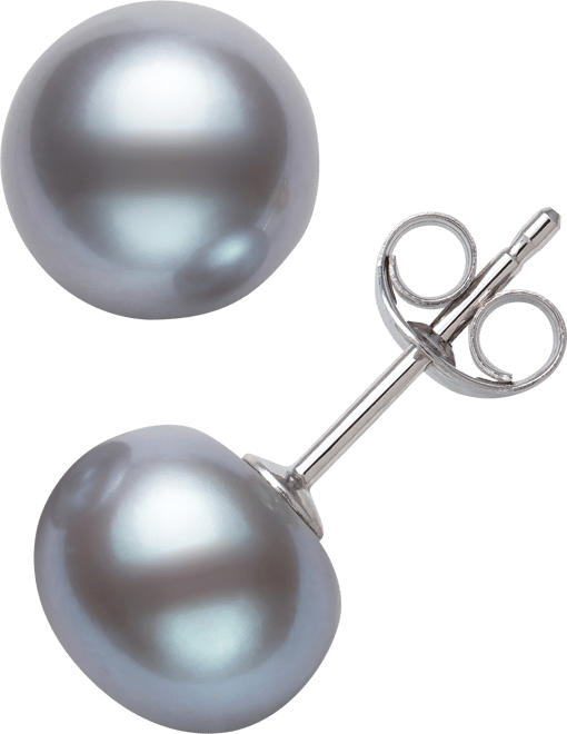 Cultured Freshwater Button Pearl (8-9mm) Stud Earrings