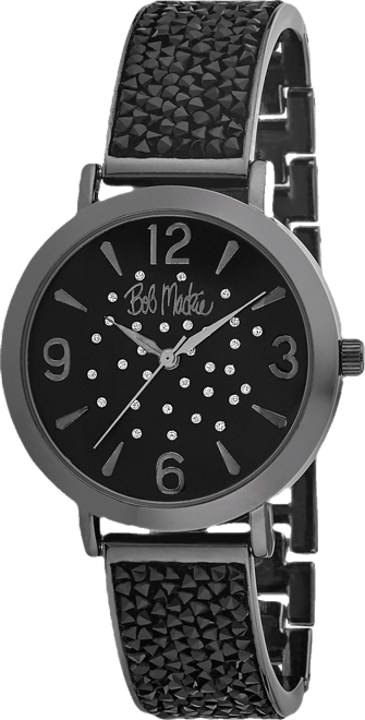 Women's Black Alloy Bracelet Glitz Watch, 36mm