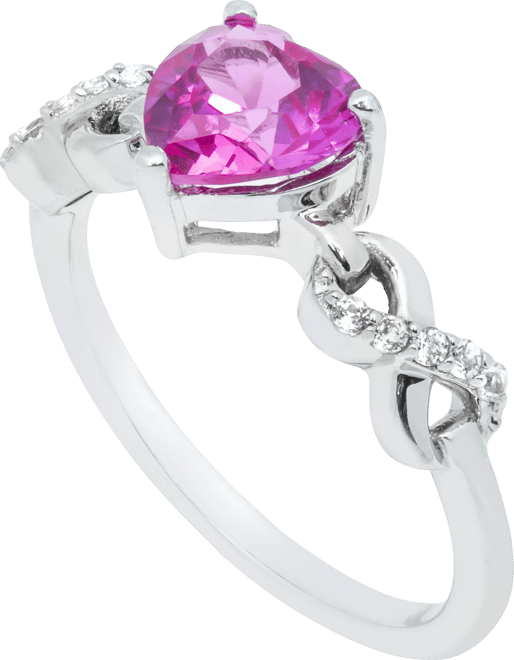 Women's Heart infinity Ring in Sterling Silver