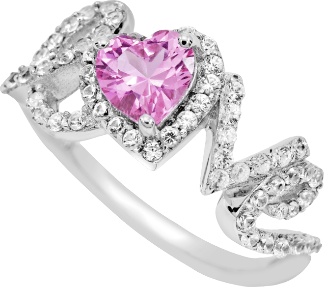 Women's 'Love' Message Ring in Sterling Silver