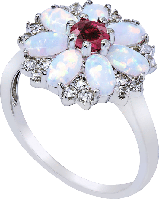 Women's Flower Ring in Sterling Silver